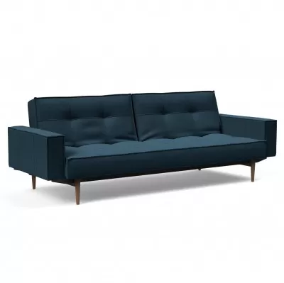 Sofa Rozkładana Splitback Z Podłokietnikami Navy Blue Innovation