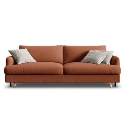 Sofa z funkcj� spania Naomi ceglasta Micadoni