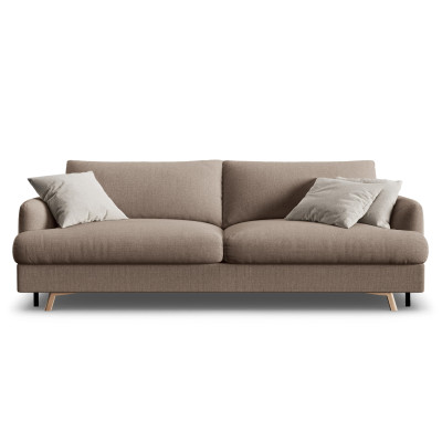 Sofa z funkcją spania Naomi jasnobrązowa Micadoni