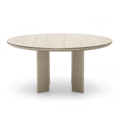 Stół Sandy 140 cm White Travertino - Matt Pearl Beige Calligaris