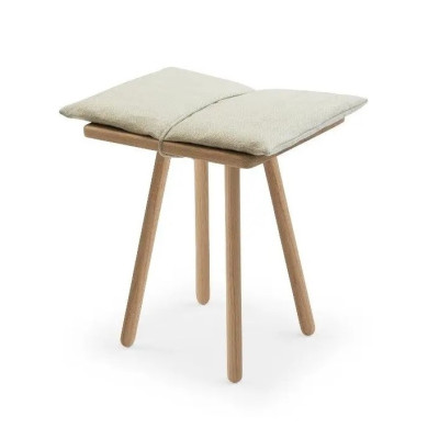 Georg Stool, Natural Oak-Linen Cushion Skagerak