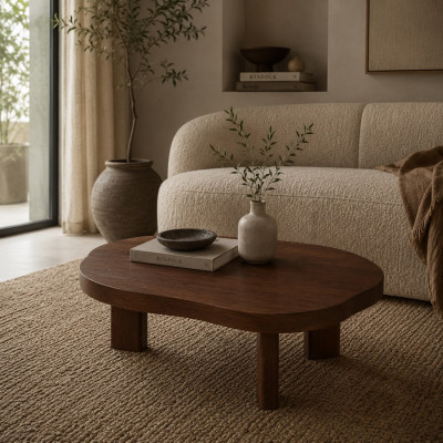 Noah Coffee Table 80 cm, dark brown