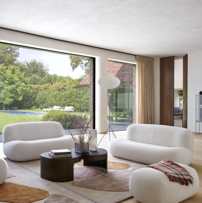 Stolik kawowy Pukka szkło hartowane brązowe Ligne Roset