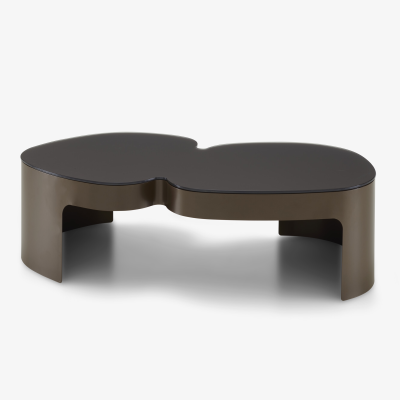 Stolik Kawowy Pukka Szkło Hartowane Brązowe Ligne Roset