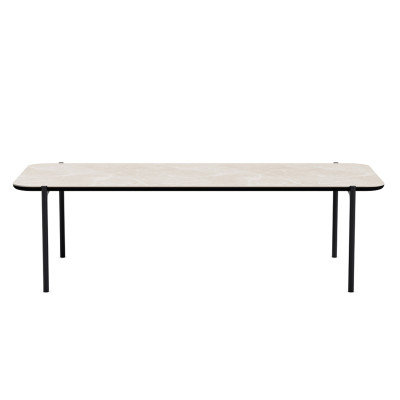 Stolik kawowy Savoye 120 cm beżowy blat ceramiczny Pwtbs