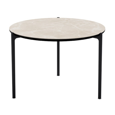 Stolik kawowy Savoye 60 cm beżowy blat ceramiczny Please Wait to be Seated