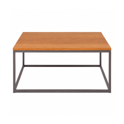 Stolik ogrodowy Rodos 100x100 cm blat drewniany Rondo