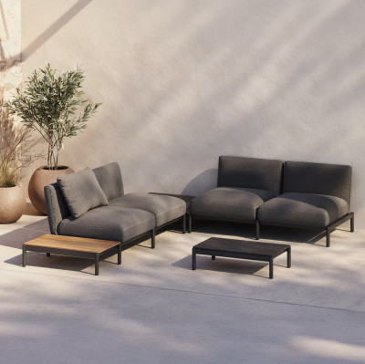 Stolik ogrodowy Sorells 91 cm grafitowy kave home