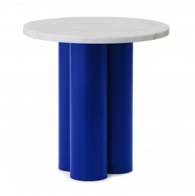 Stolik Okazjonalny Dit Bright Blue Travertine Silver Normann Copenhagen