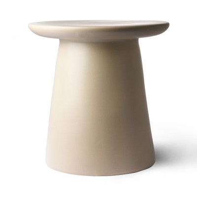 Earthenware occasional table 40 cm cream HKliving