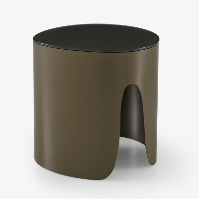 Stolik okazjonalny Pukka szkło hartowane brązowe Ligne Roset