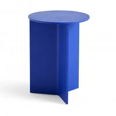 Stolik okazjonalny Slit dąb lakierowany na niebiesko HAY