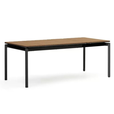 Stół rozkładany do ogrodu Canyelles 140-200 cm czarny kave home