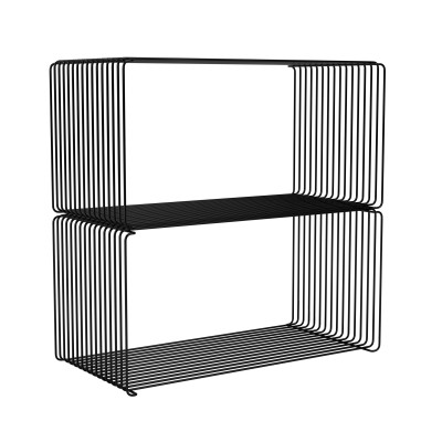 System modułowy Panton Wire 2 moduły 70 × 34,8 × 34,8 cm czarny Montana