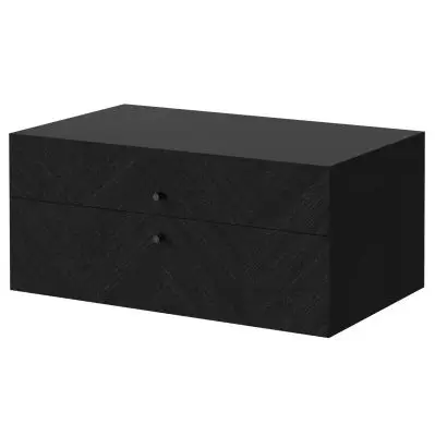 Szafka wisząca Luxe z 2 szufladami czarny dąb Bolia