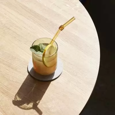 Szklane słomki Sip Swirl 6 szt. Hay