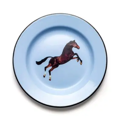 TALERZ EMALIOWANY HORSE 26 CM SELETTI