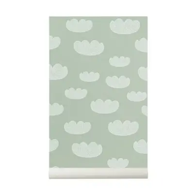 TAPETA DZIECIĘCA CLOUD MIĘTOWA FERM LIVING