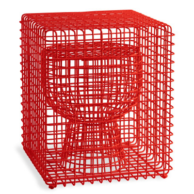 Taboret Tip Tap Wire czerwony Pols Potten