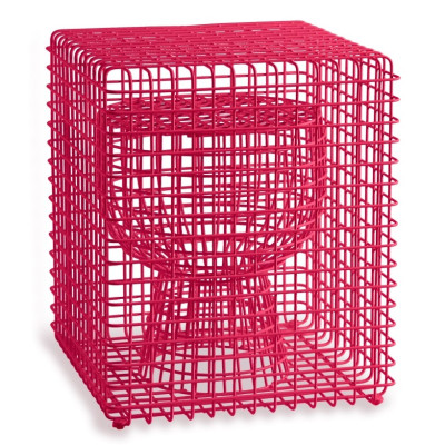 Taboret Tip Tap Wire różowy Pols Potten