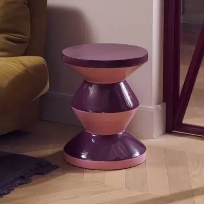 Taboret Zig Zag Pink Cherry Pols Potten