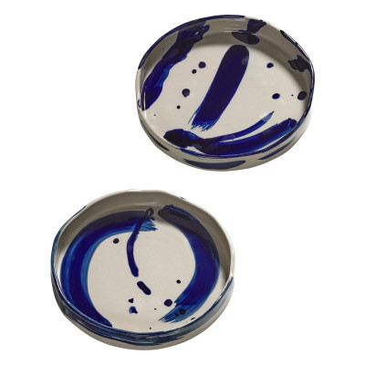 Sophia talíř na těstoviny béžová a modrá 2 ks. Serax{101}