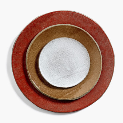 Talerz obiadowy FCK 28 cm czerwony Serax