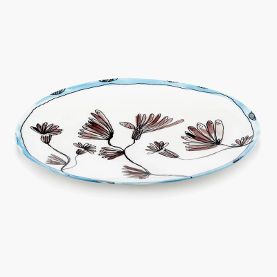 Talerz obiadowy Midnight Flowers 28 cm Camelia aubergine Serax