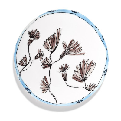 Talerz obiadowy Midnight Flowers 28 cm Camelia aubergine Serax