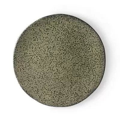 Talerz obiadowy ceramiczny gradient 2 szt. zielony HKliving