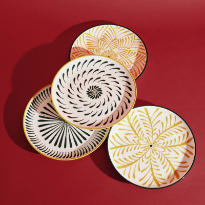 Bazarový snídaňový talíř žlutozelený 4 ks. Serax{101}