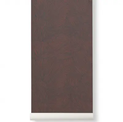 Tapeta coral burgundowa ferm living