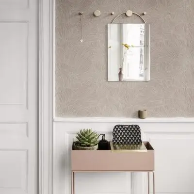 Tapeta coral zakurzony róż ferm living