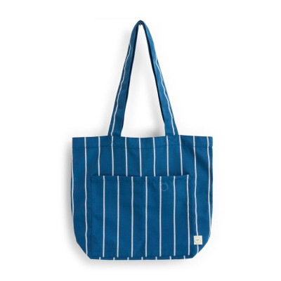 Torba na zakupy Outdoor Market niebieska w beżowe pasy HAY