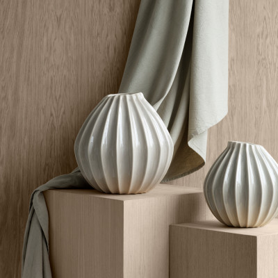 Wazon Wide Ivory 40 cm Broste Copenhagen