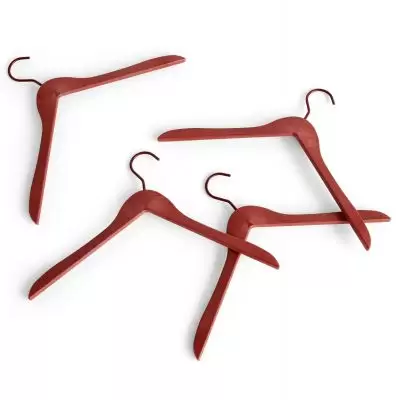 Wieszak na ubrania Coat Hanger 4 szt. czerwony Hay