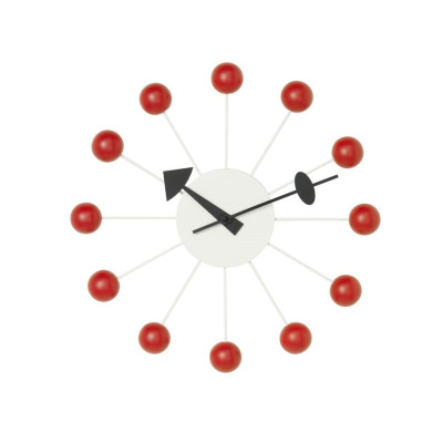 Zegar ścienny Ball Clock czerwony Vitra
