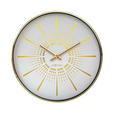 Zegar ścienny Excentric złoto-biały Nextime