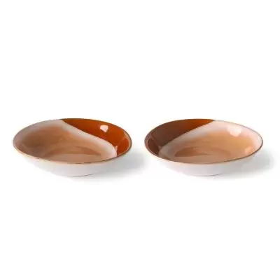 Zestaw 2 ceramicznych misek do curry 70s hills HKliving
