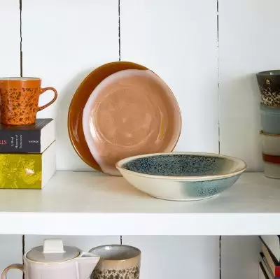 Zestaw 2 ceramicznych misek do curry 70s hills HKliving