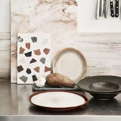 Zestaw 2 ceramicznych talerzy 70s earth HKliving