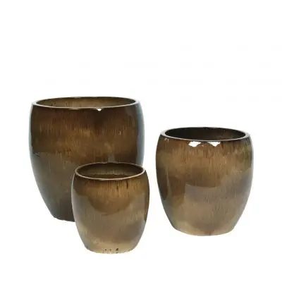 Zestaw 3 donic ogrodowych Karmen dull gold Broste Copenhagen