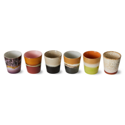 Zestaw 6 ceramicznych kubków do kawy 70s Soil HKliving