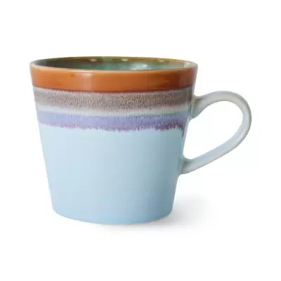 Zestaw 8 ceramicznych kubkw do cappuccino 70s ash HKliving