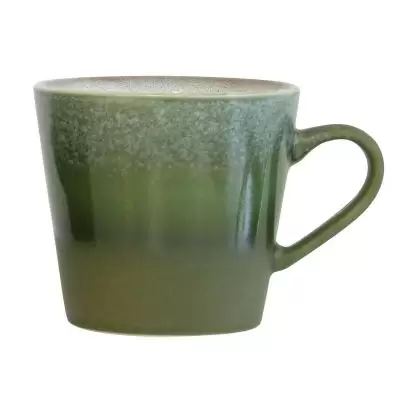 Zestaw 8 ceramicznych kubków do cappuccino 70s grass HKliving