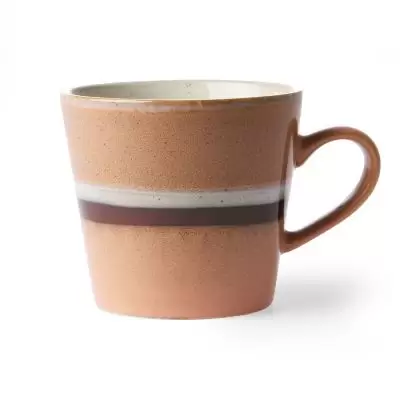 Zestaw 8 ceramicznych kubków do cappuccino 70s stream HKliving