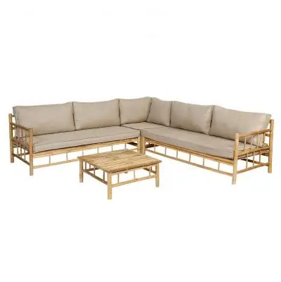 Zestaw ogrodowy bamboo z poduszkami Exotan