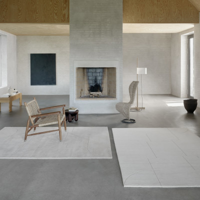 Dywan Geometric Maze beżowy Linie Design