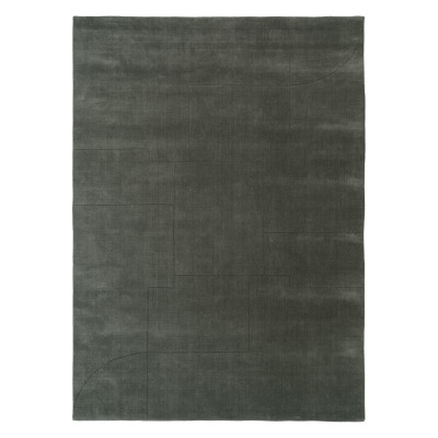 Dywan Geometric Maze zielony Linie Design