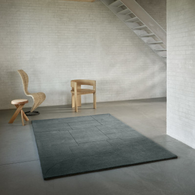 Dywan Geometric Maze zielony Linie Design